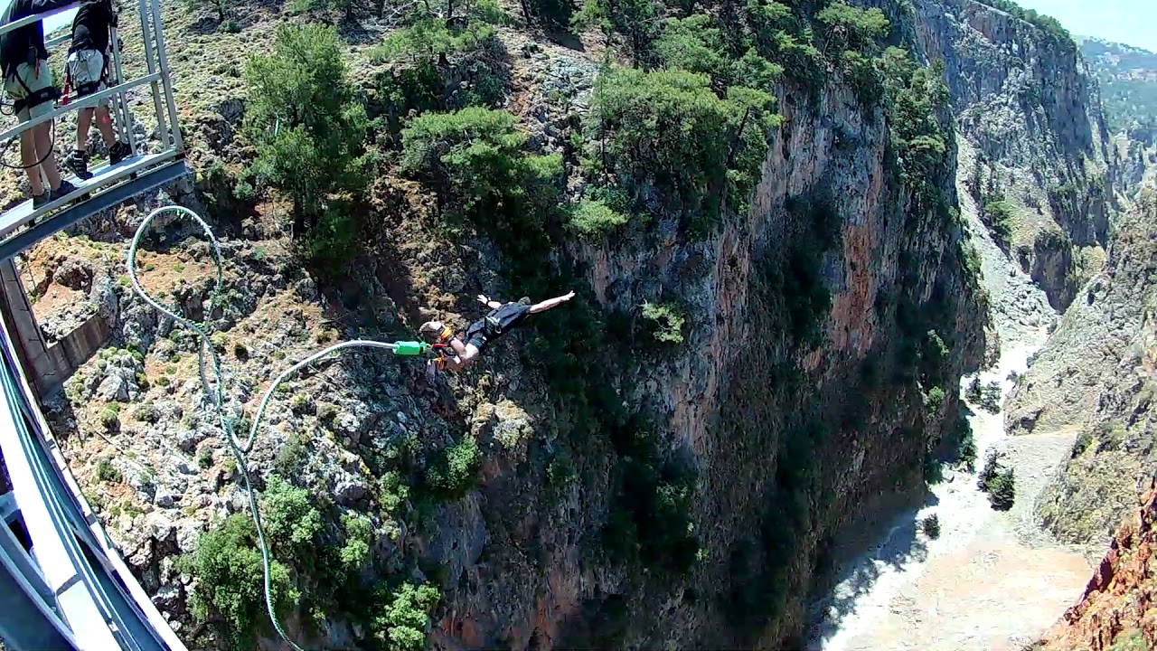 Bungee Jump 138m - Aradena Kreta - Aradaina Bridge