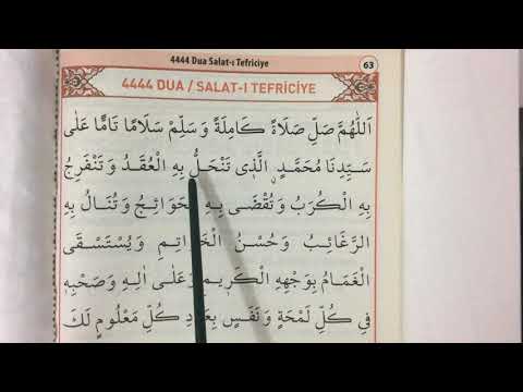 SALAT-TEFRİCİYE DUASI