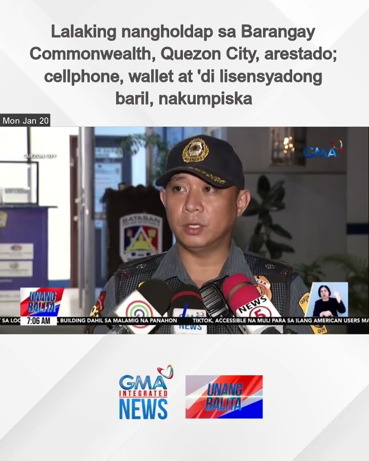 Lalaking nangholdap sa Barangay Commonwealth, Quezon City, arestado; cellphone,... | Unang Balita