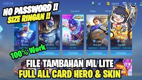 Data Open Full All Card Hero & Skin Terbaru Patch The Clouds | Data Tambahan Card Hero Ml Lite