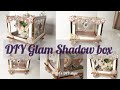 DIY glam shadow box ⚫ diy wedding decor ⚫ DIY elegant centerpiece