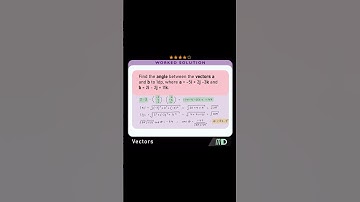 Calculating the ANGLE between two VECTORS #math #maths #mathematics #mathsshorts #mathstricks