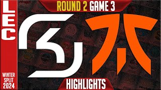 SK vs FNC Highlights Game 3 | LEC Winter 2024 Playoffs Lower Round 2 | SK Gaming vs Fnatic G3