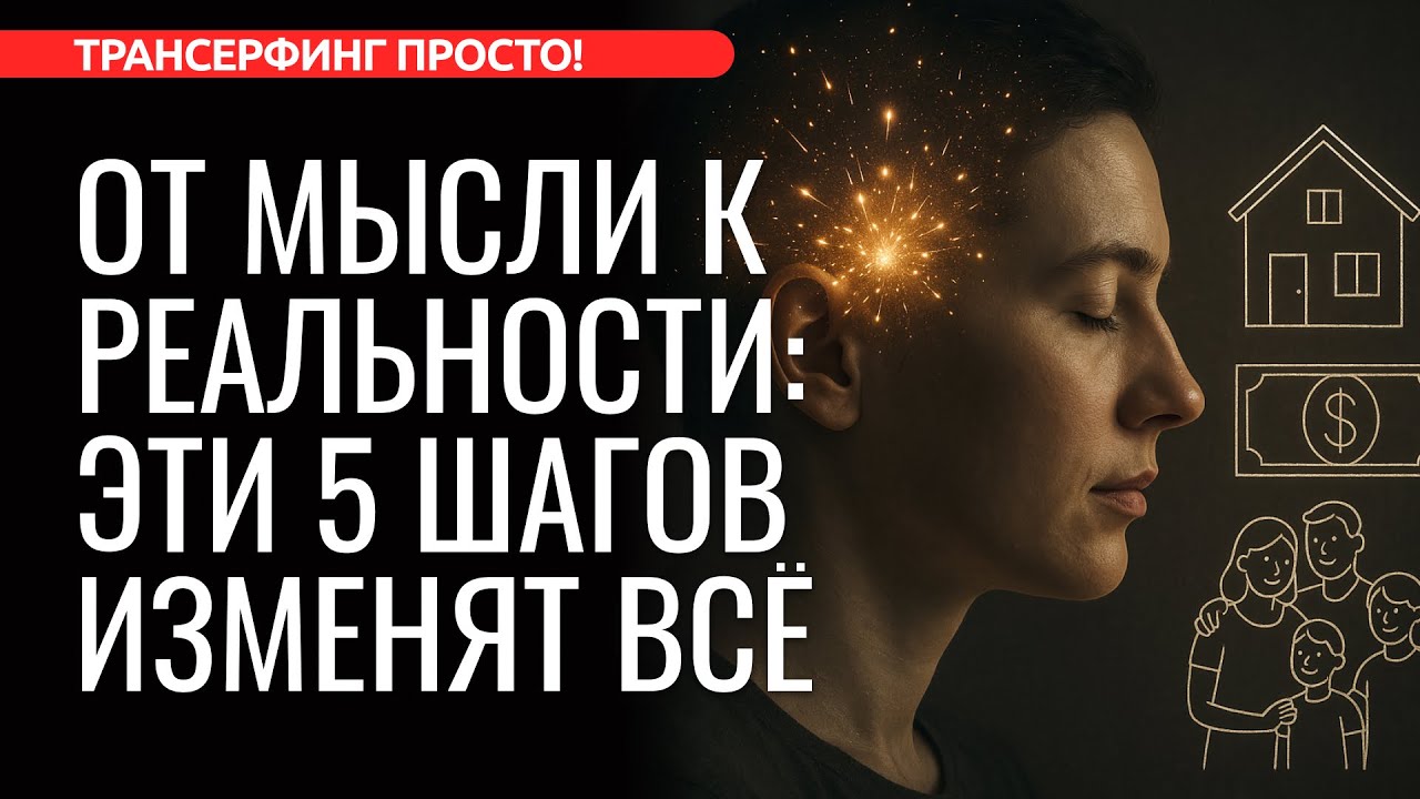 КАК ПРЕВРАТИТЬ МЫСЛЬ В РЕАЛЬНОСТЬ ЗА 5 ШАГОВ (ПОЛНЫЙ РАЗБОР) [2025] Трансерфинг просто!