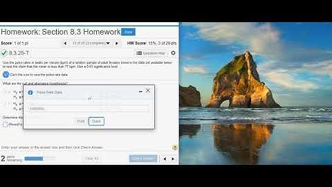 Using StatCrunch to perform hypothesis testing on means of female pulse rates