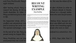Recount Writing Example Writing