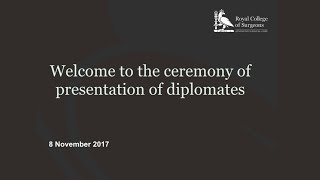 Ceremony of presentation of diplomates - 8 November 2017