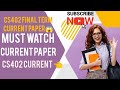 Cs402 theory of automata final term current paper//mustwatch👈