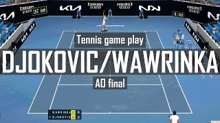 Tennis Game Play Djokovic Vs Wawrinka Australian Open Final