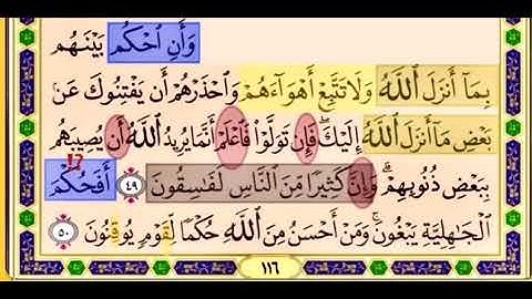 باقي صفحة 116 من سورة المائدة الايات من 49-50 مكررة بصوت الشيخ محمود الحصري
