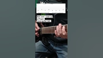 Thumbnail of Bon Jovi - Livin' on a Prayer (easy guitar riff with tabs)