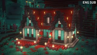 Minecraft: How To Build a Cozy Nether Base(House Tutorial)(#23) | 마인크래프트 건축, 네더 기지, 지옥집 짓기, 인테리어