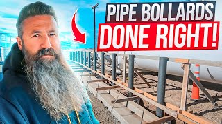 How We Set 58 Pipe Bollards in Just 2 Days (The Right Way)
