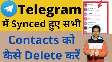 How to delete all synced contacts in telegram account | Telegram par contacts kaise delete kare.