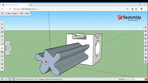 SketchUp for Schools - Cut an odd shape out of a cube and delete unwanted areas