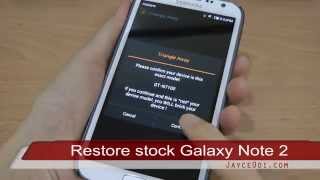 How to restore stock firmware on Samsung Galaxy Note 2?