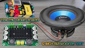 Tpa 3116 mono 100W amplifier || Bass Testing 12 inch Subwoofer