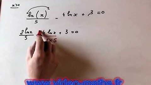 Résoudre une équation avec des logarithmes népérien.