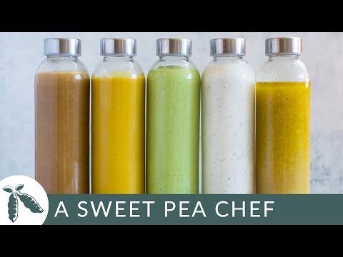 How to Make Homemade Salad Dressing + 5 Healthy Salad Dressing Recipes | A Sweet Pea Chef