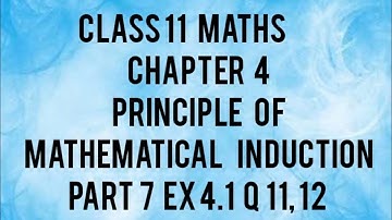 CLASS 11 Maths/ chapter 4/ principle of mathematical induction/ part 7/ Exercise 4.1/ 2022 malayalam