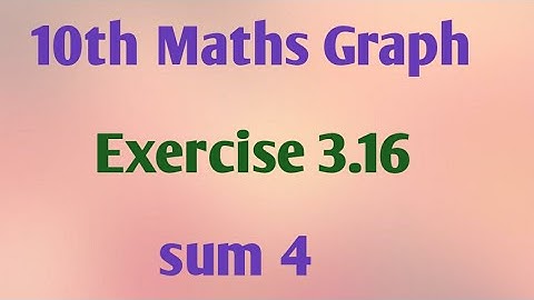 10th Maths Graph - Exercise : 3.16 sum : 4 @JRMaths517