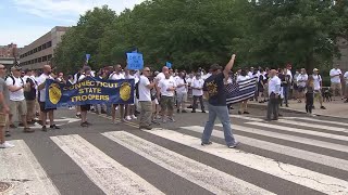 RALLY: Back the Blue supporters rally against proposed legislation