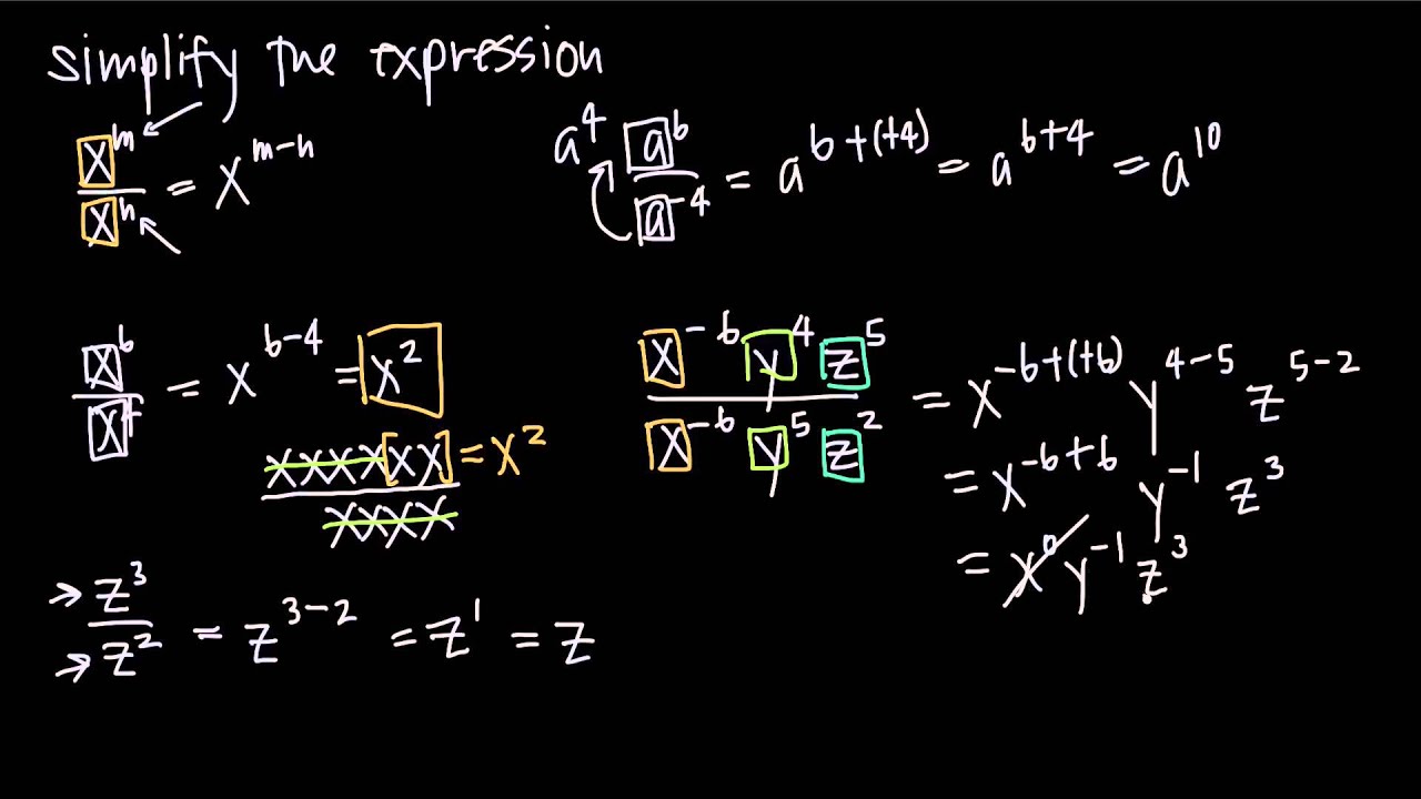 Quotient Rule For Exponents To Simplify Fractions Krista King Math Online Math Tutor Quotient Rule For Exponents To Simplify Fractions Krista King Math Online Math Tutor
