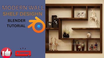 Blender Tutorial: Modern Wall Shelf Design | Easy 3D Modeling for Beginners