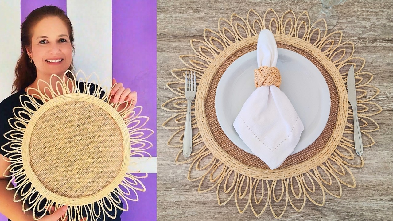 Transforme JUTA e SISAL em uma PEÇA RÚSTICA INCRÍVEL para sua Mesa! 😍💡| Brilhou Ideia Boa