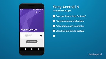 Tips & Tricks - Sony smartphone: Contact toevoegen (Android 6)