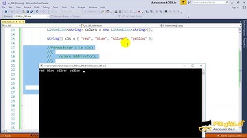 کلاس کلکسیون LinkedList در زبان برنامه نویسی سی شارپ  c#
