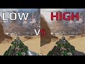 Apex Legends Graphics Settings Comparison - Low VS High