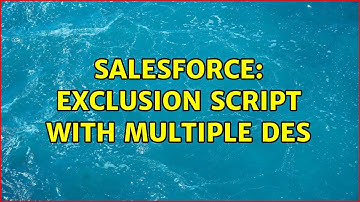 Salesforce: Exclusion Script with Multiple DEs
