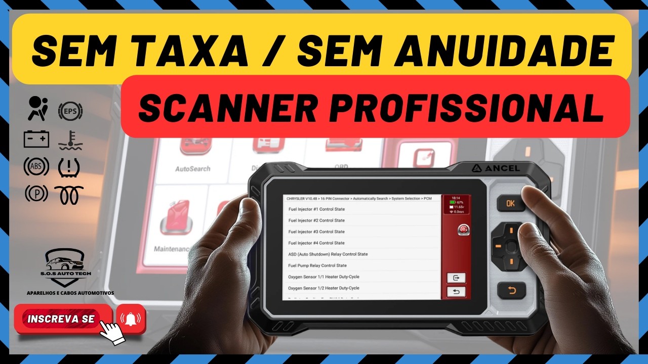 Sem taxas, SCANNER profissional com função de manutenção e serviços abs epb dpf -FX6001 ANCELL  #167