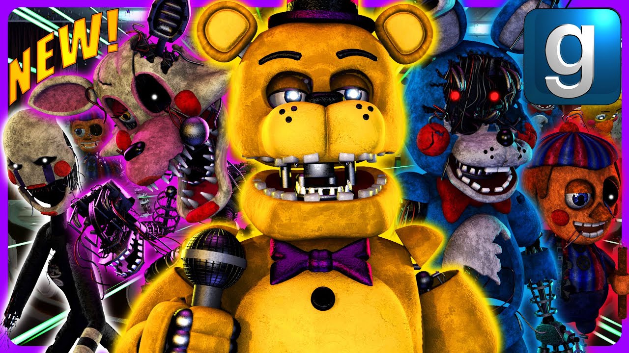 Gmod FNAF | Review | Brand New DrGBase FNAF Nextbots! [Part 3]