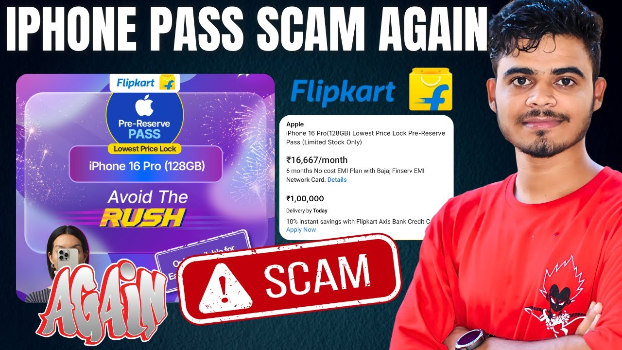 Flipkart Iphone Passes Scam AGAIN😡 | IPhone 16 pro & MAx Pass Scam ...