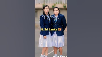 Top 10 Countries With Most Beautiful School Uniforms 2024 (Girls) || #shorts #world #school #girls