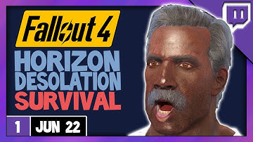Horizon Overhaul Mod - Desolation Survival - Fallout 4 Modded Gameplay stream part 1