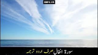 Surah Al Anfal With Urdu Translation