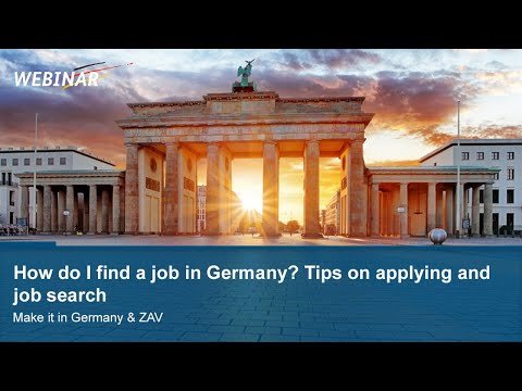 Webinar: How do I find a job in Germany Tips on applying and job search (Recorded on 25/08/2021)