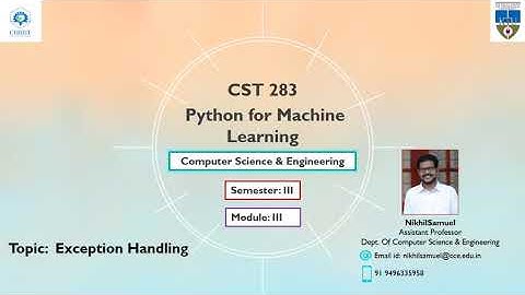 KTU CS283 Python For Machine Learning