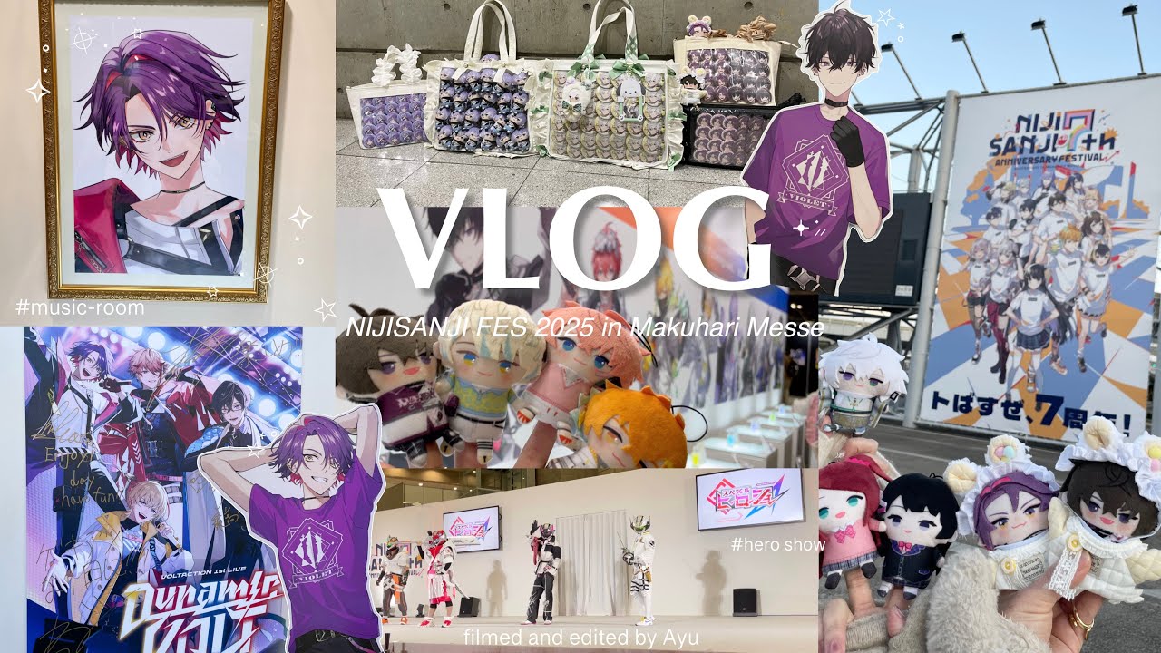 [ vlog にじフェス2025🌈🕒￤社会人オタクの4泊5日の関東遠征🎪‎⋆✴︎˚￤東京カフェ🥛🍪￤NIJISANJI FES ￤