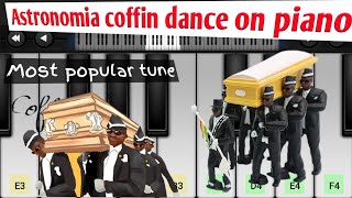 Astronomia Coffin dance Tune | on Mobile piano Tutorial | Walk band Tutorial