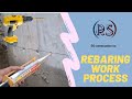 REBARING WORK PROCESS. FULL VIDEO