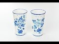 Decoupage glass - painted glasses diy - decoupage on glass tutorial - Decoupage for beginners