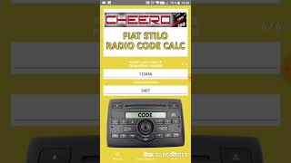 RADIO CODE FOR FIAT STILO - OB CD OC CD MP3 OA CASSETTE UNLIMITED DECODING  TOOL BUY ONE CALC FOREVER - YouTube