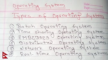 Types of operating system in Nepali 🇳🇵|| Full explanation