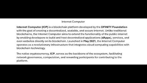 Crypto Education Source: What is Internet Computer (ICP)? | Top 100 Cryptocurrencies Explained!