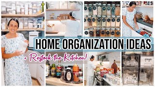 HOME RESET & ORGANIZATION IDEAS | KITCHEN RESTOCK ASMR | GROCERY HAUL