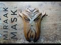 Carving Miraak Mask // Handmade Wood Carving // Skyrim Cosplay